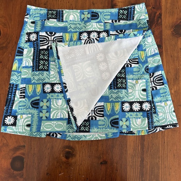 RIP SKIRT Floral Patchwork Mini Wrap SKIRT S Colorful Beach Surf Hawaiian Beachy - Picture 9 of 12